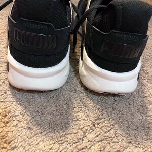 Puma Black and White Athletic Shoes